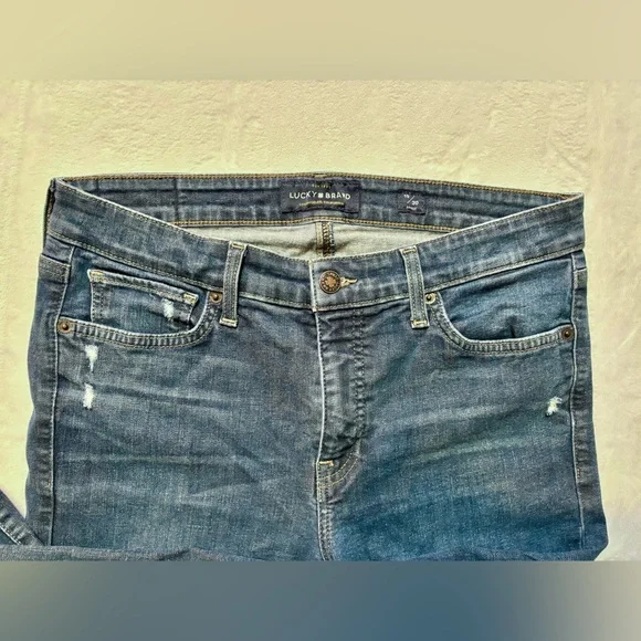 Lucky Brand Ava Straight Ankle Blue Jeans - Picture 4 of 8